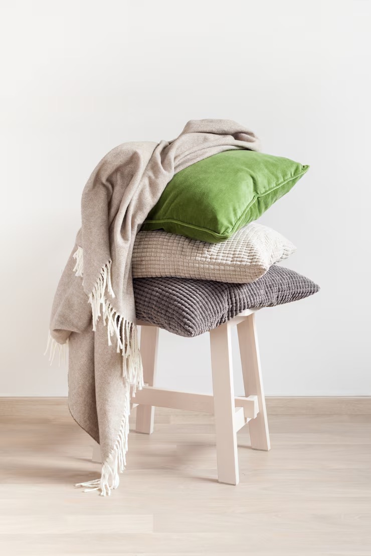 Cushions Covers 4 Gray Green Cozy Home by Orient Uniforms for customers in Dubai, Abu Dhabi, Sharjah, Ajman and across the UAE